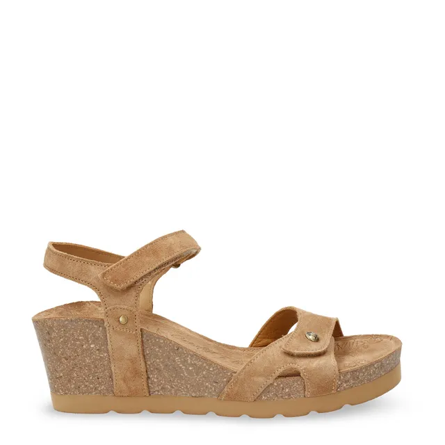panama-jack-julia-b74-damen-keilsandalette-velour-cuero-camel image 1