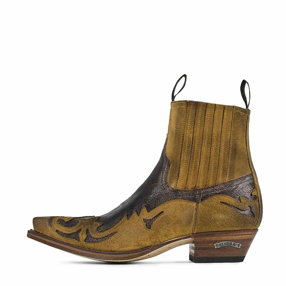 sendra-boots-4660-cuervo-serraje-camello-barbados-quercia-western-stiefelette image 1