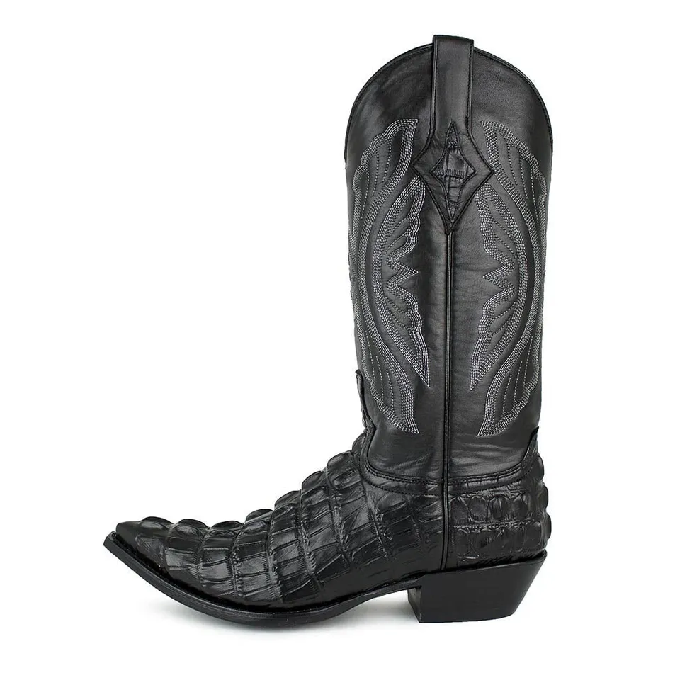 sendra-boots-chihuahua-caiman-imit-negro-exotic-cowboy-stiefel image 1