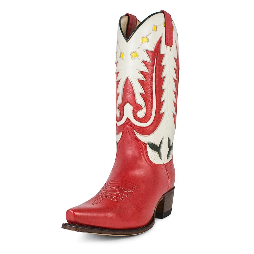 sendra-boots-17650-judy-salvaje-fragola-cowboy-stiefel-wei-rot-4-5-cm image 2