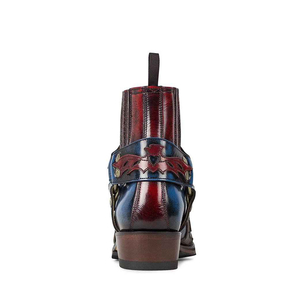 sendra-boots-13887-blues-hurricane-biker-stiefelette-blau-rot image 4
