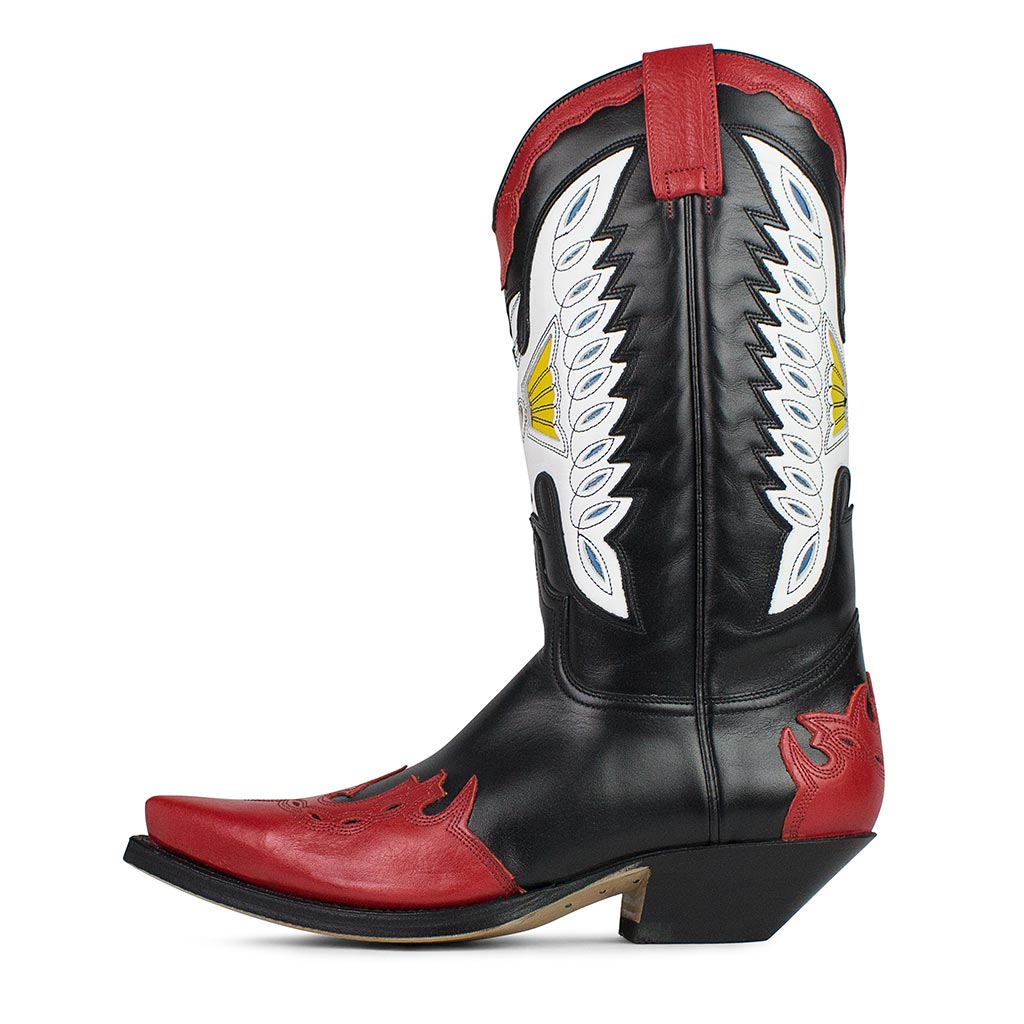 sendra-boots-2515-cuervo-nappa-baly-negra-cowboy-stiefel-hoch-schwarz image 1