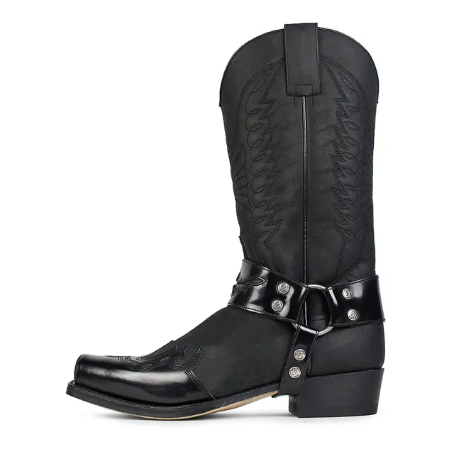 sendra-boots-7862-biker-cowboy-stiefel-schwarz-seta-sprinter-negro image 1