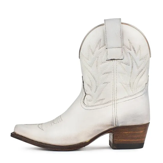 sendra-boots-16954-gene-salv-avorio-borron-wei-e-stiefeletten-mit-stick image 1