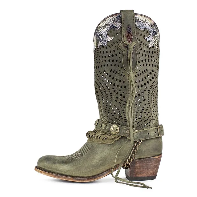 sendra-boots-18625-debora-flota-flint-lavado-cowboystiefel-gr-n image 1