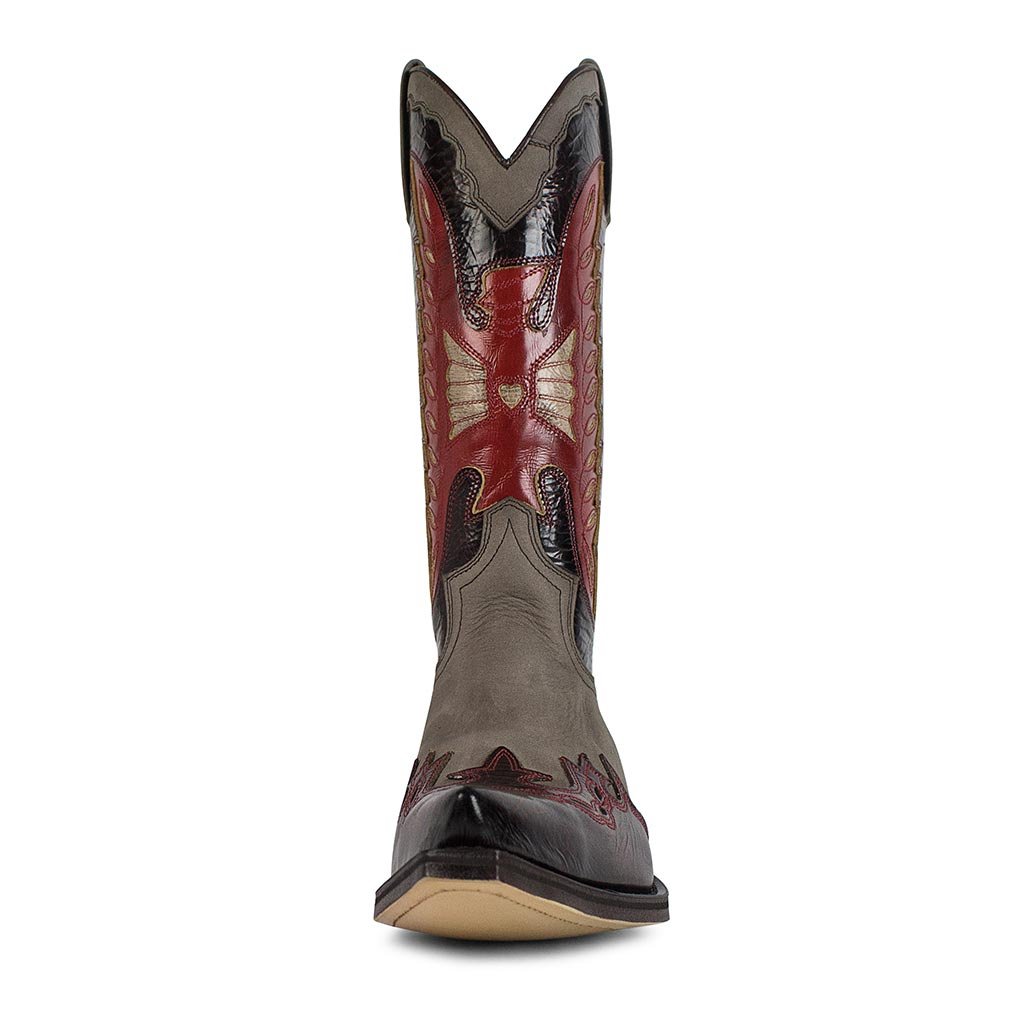 sendra-boots-18334-cuervo-herren-cowboystiefel-moka-fuchsia image 3