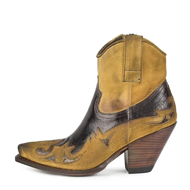 sendra-boots-16695-gorca-serraje-barbados-stiefeletten-gelb-braun image 1