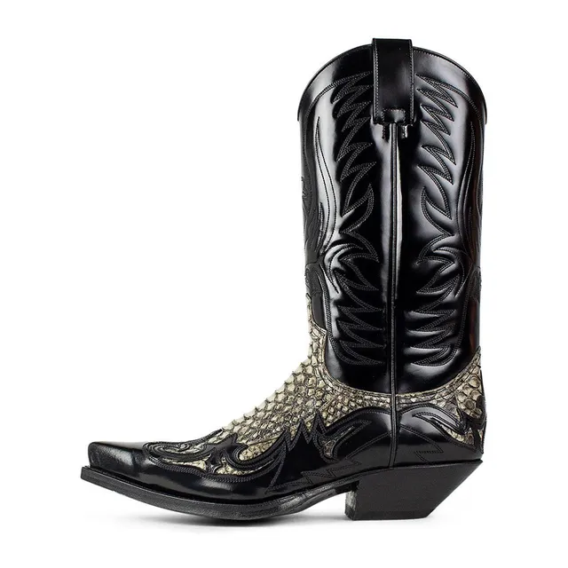 sendra-boots-3241p-cuervo-flora-negro-exotic-boots-schwarz image 1
