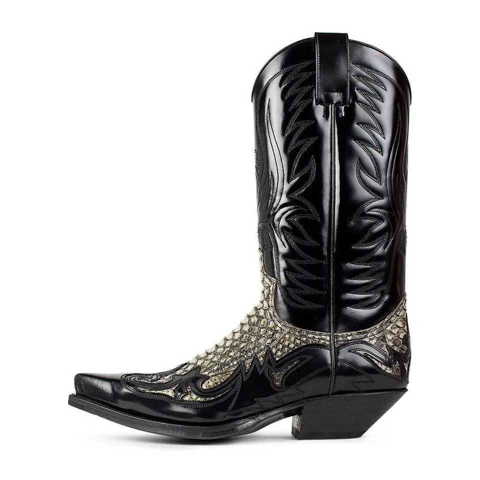 sendra-boots-3241p-cuervo-flora-negro-exotic-boots-schwarz image 1