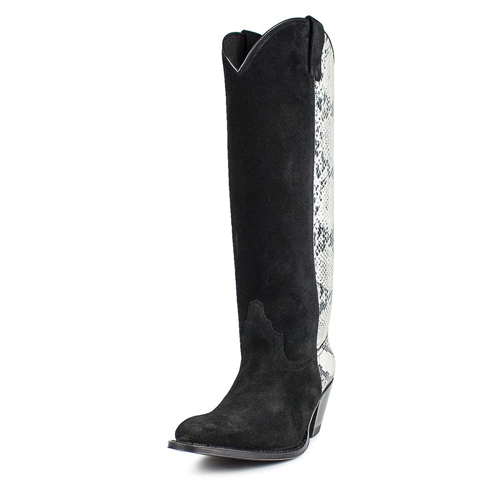 sendra-boots-17005-gordy-serraje-negro-damenstiefel-schwarz-hoher-schaft image 2