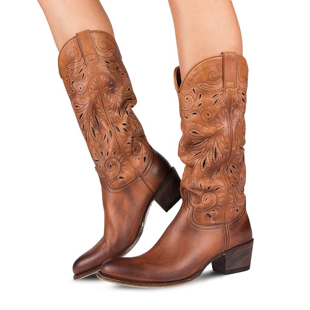 sendra-11360-debora-damen-cowboy-stiefel-miele-braun image 8
