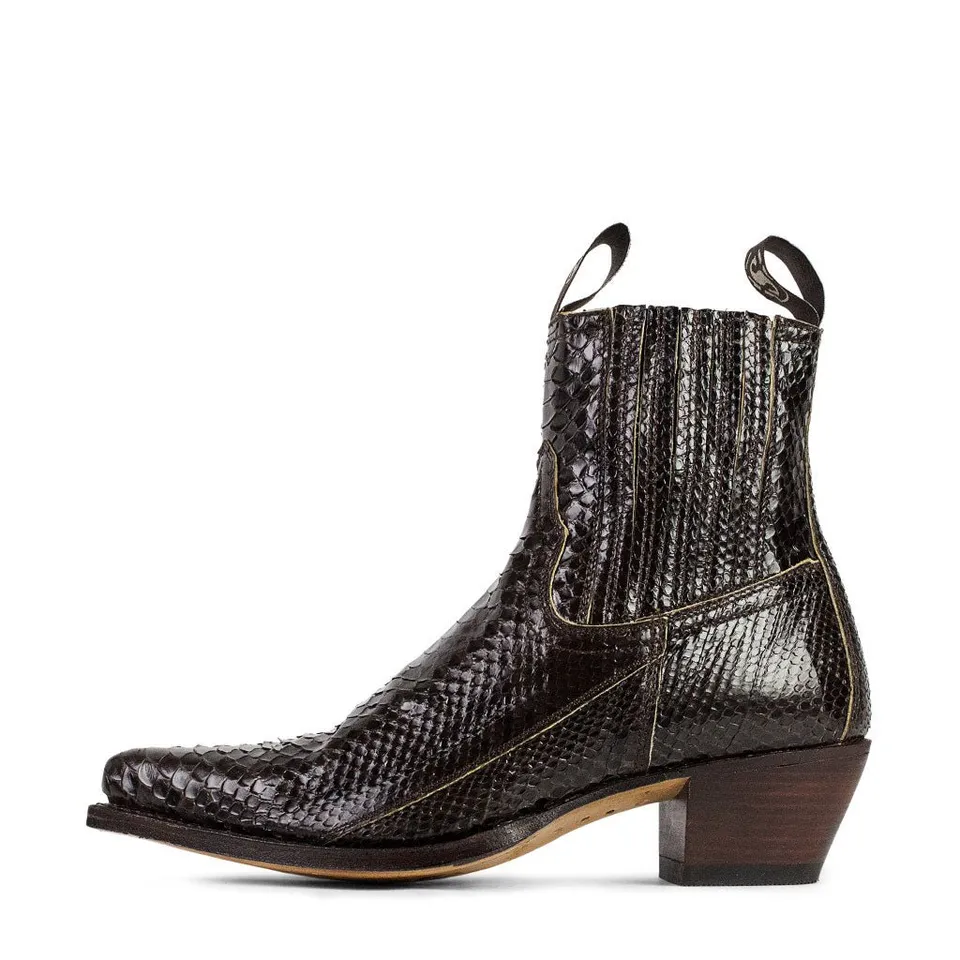 sendra-boots-4375-pico-piton-barriga-caf-exoten-stiefel-braun image 1