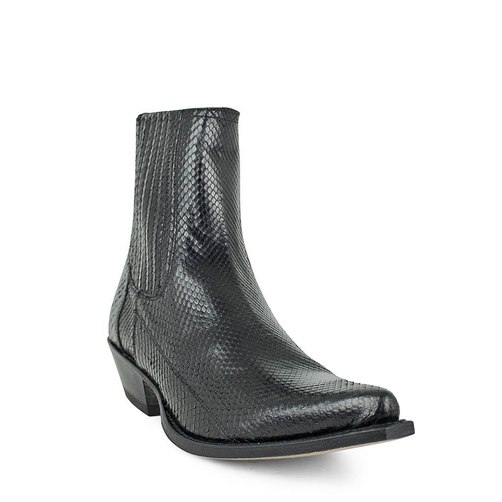 sendra-boots-1692-pico-piton-chelsea-boots-schwarz-glanz-python image 2