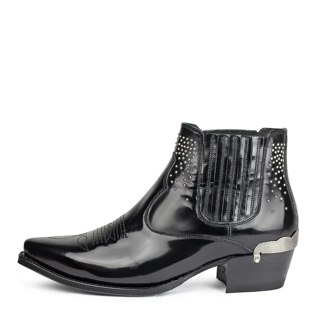 sendra-boots-14561-jaen-antic-negro-damen-stiefelette-schwarz image 1