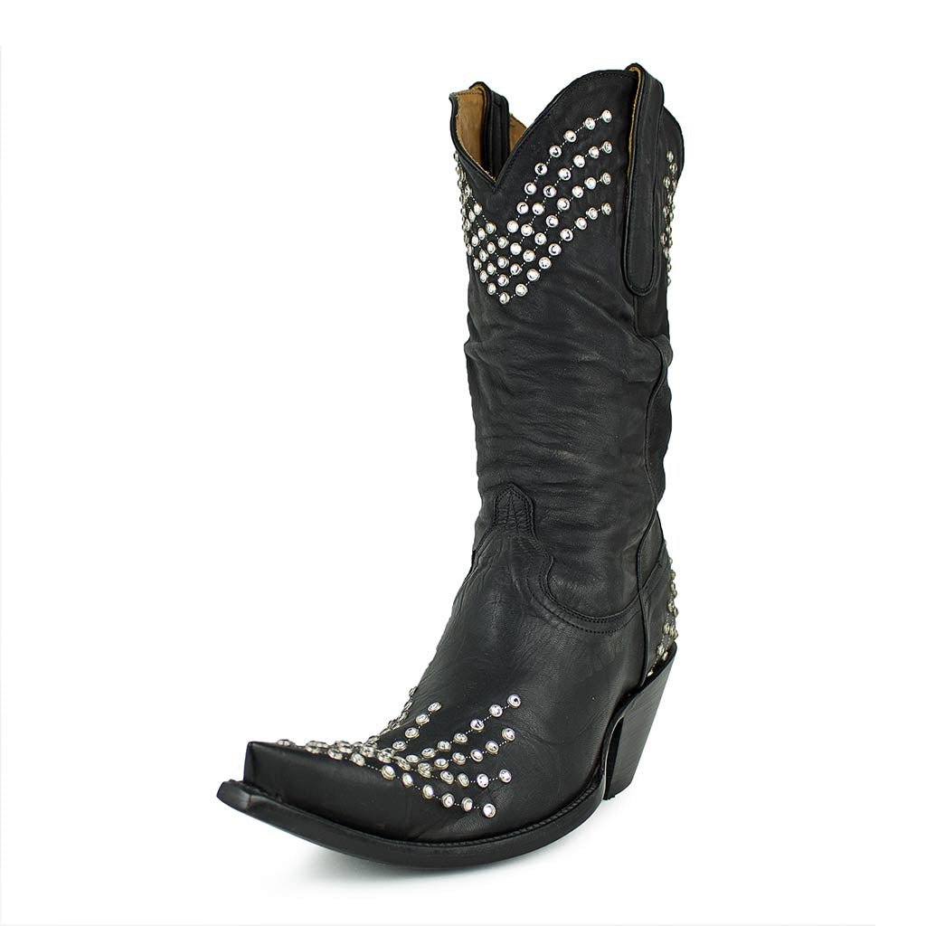 sendra-boots-flash-13-negro-damen-cowboy-stiefel-swarovski image 2