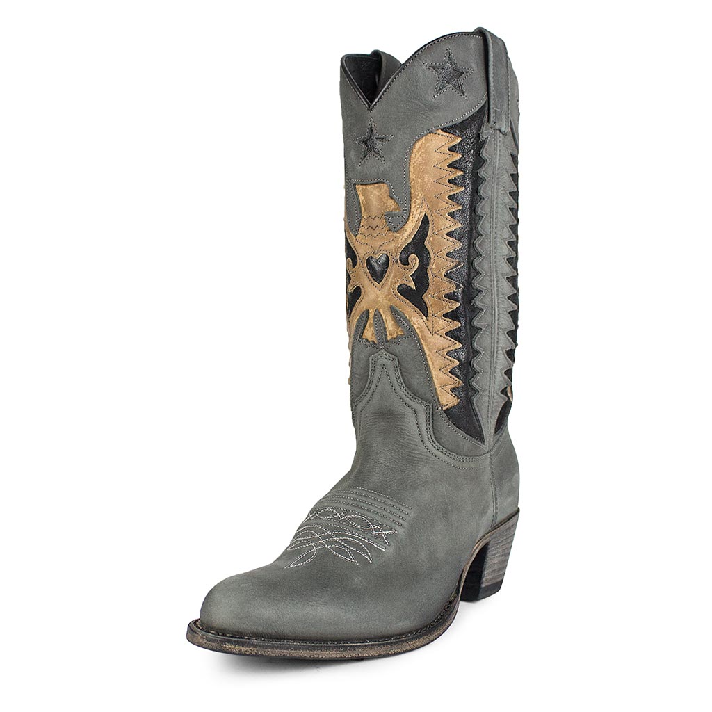 sendra-boots-14144-debora-nl-flota-chaira-cowboystiefel-grau-creme image 2