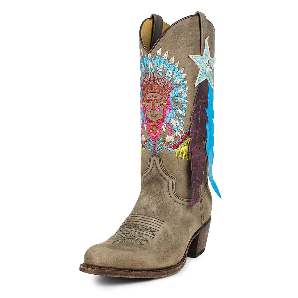 sendra-boots-15162-debora-nl-flota-dark-taupe-cowboy-stiefel-damen image 2
