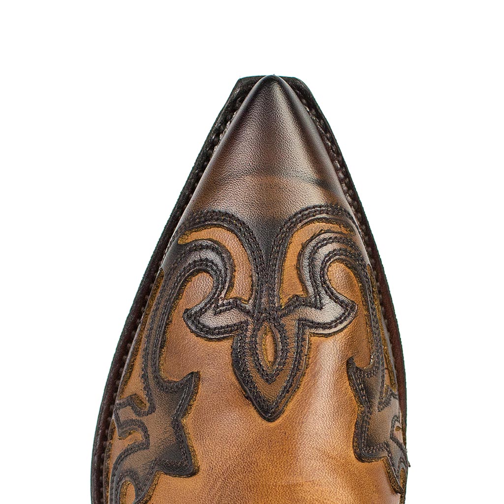 sendra-boots-3840-cuervo-salvaje-cowboystiefel-braun-t-rkis-used image 5