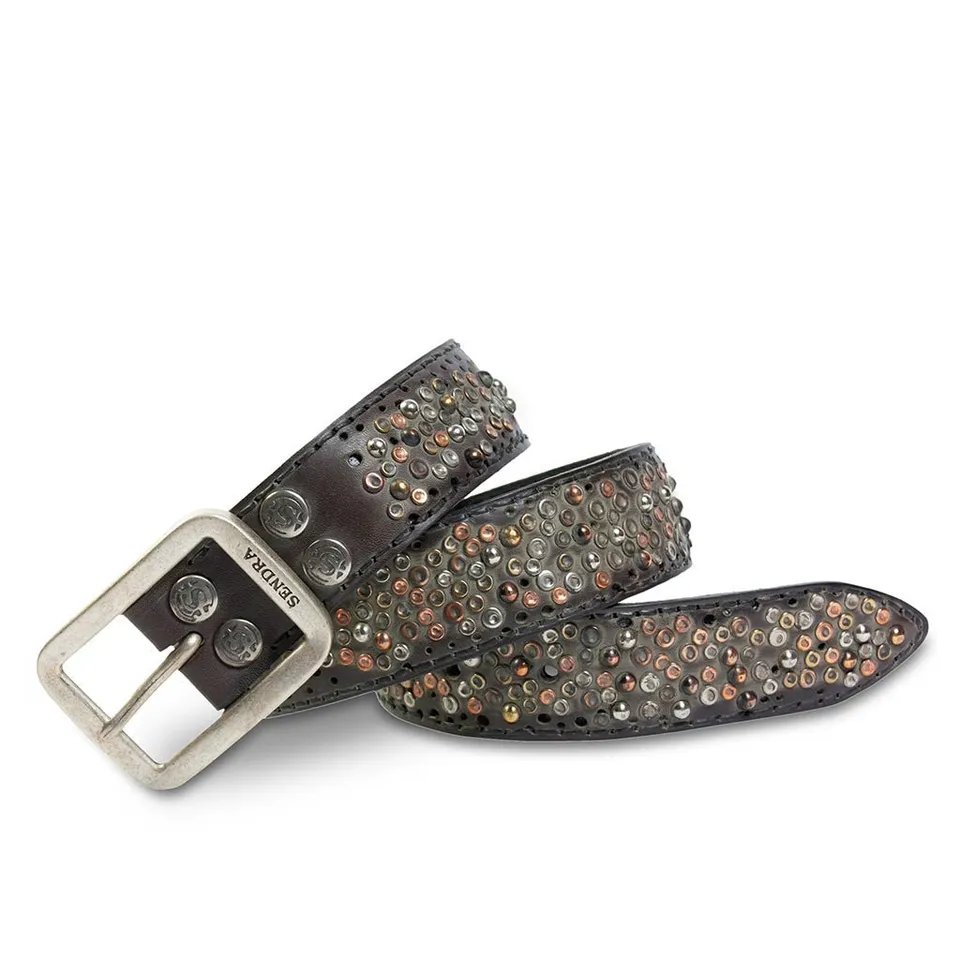 sendra-boots-884-marron-handgen-hter-leder-g-rtel-mit-nieten-4-cm-breit image 1