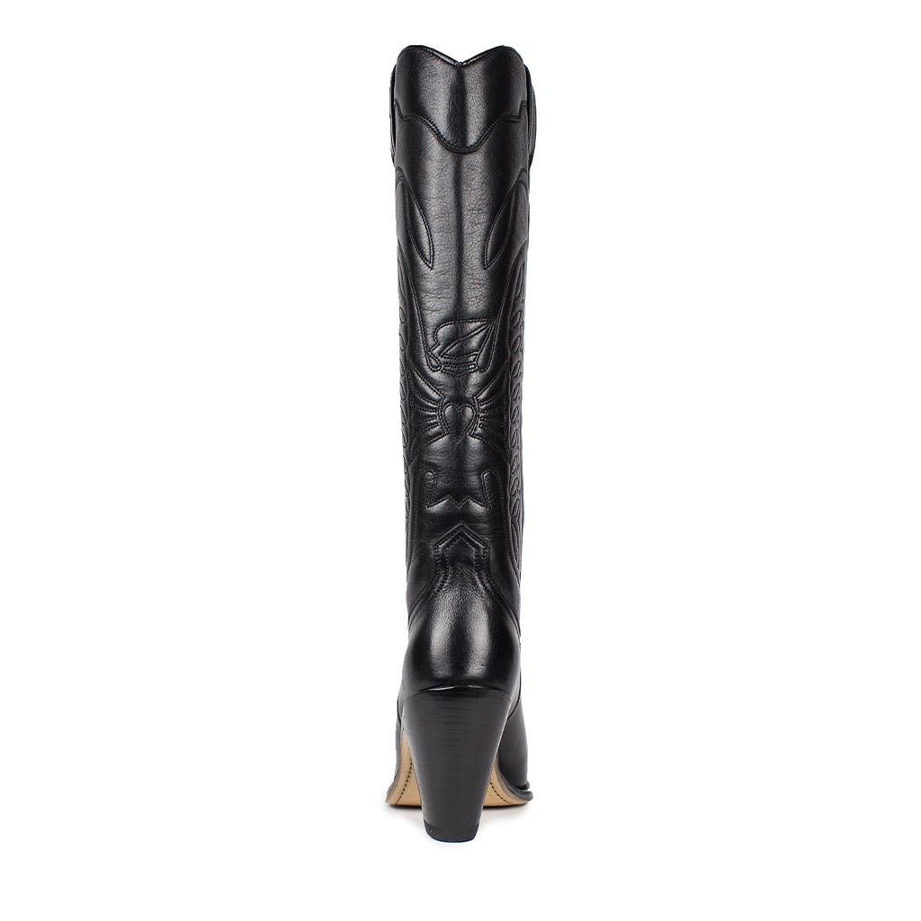 sendra-boots-6662-newf-salvaje-negro-damen-stiefel-schwarz-bestickt image 4