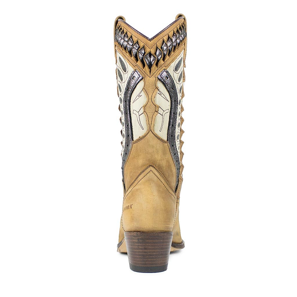 sendra-boots-12860-debora-floter-tang-cowboy-stiefel-beige image 4