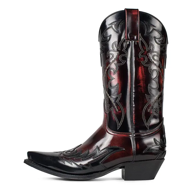 sendra-boots-9669-cuervo-flora-cowboy-stiefel-rot-herren image 1