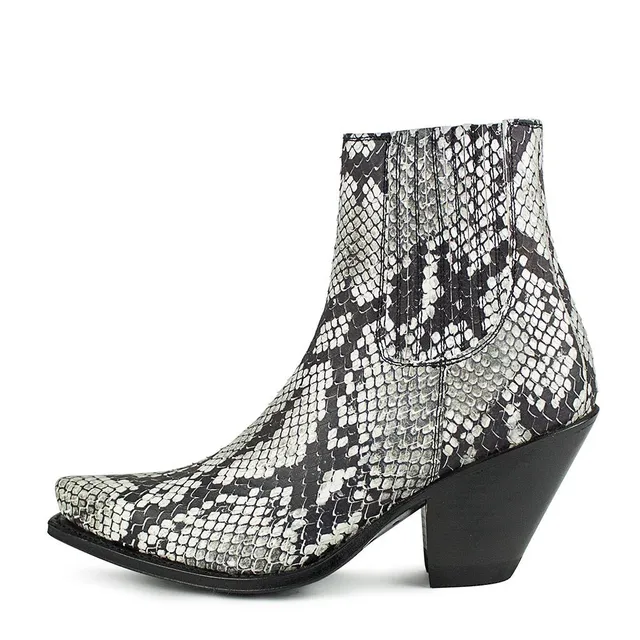 sendra-boots-16060-gorca-empire-damen-stiefelette-python-optik-8-cm-absatz image 1
