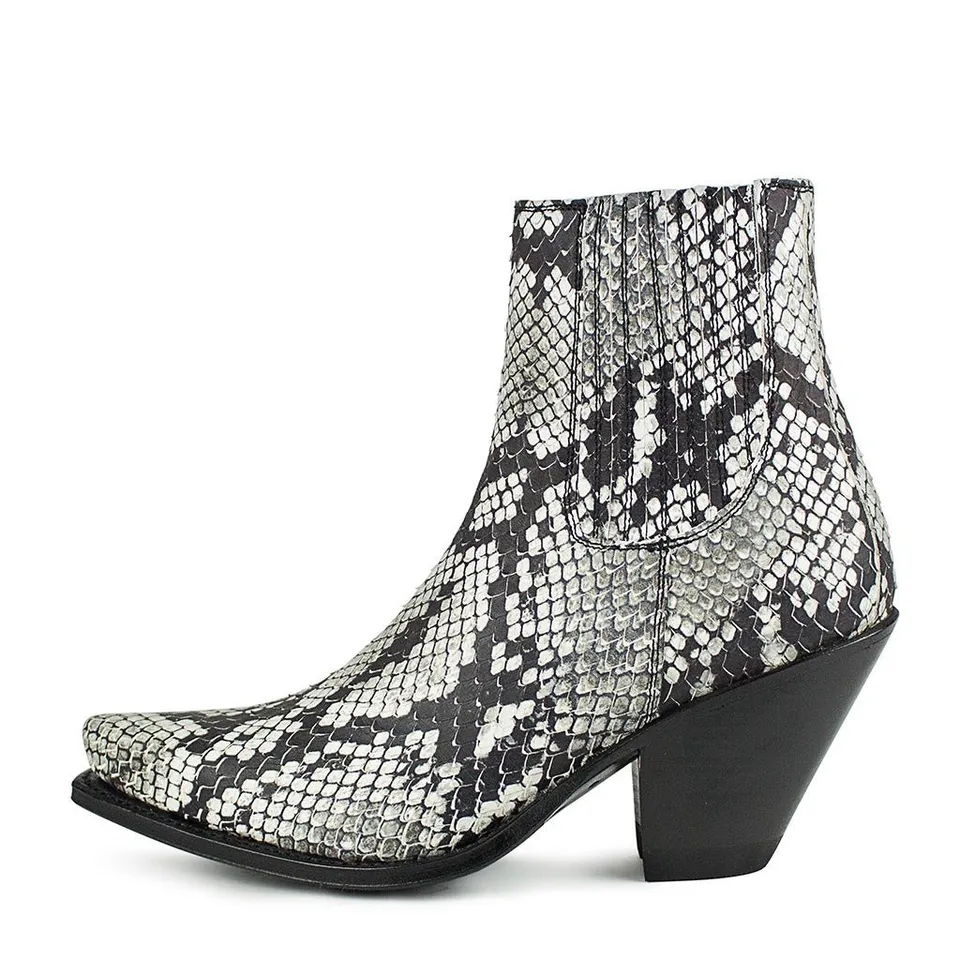 sendra-boots-16060-gorca-empire-damen-stiefelette-python-optik-8-cm-absatz image 1