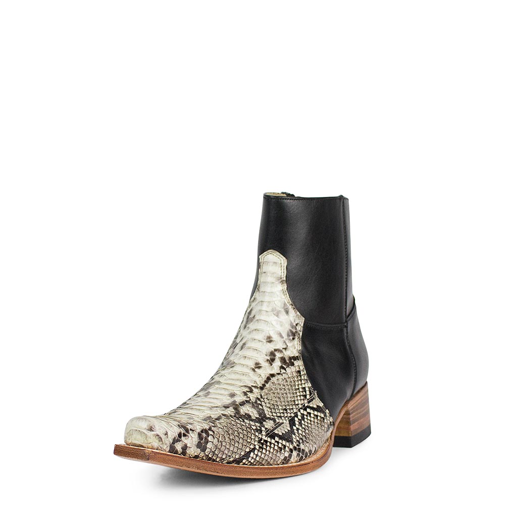 sendra-boots-5701p-piton-barriga-natural-nappa-schwarz-exotic-stiefelette image 2