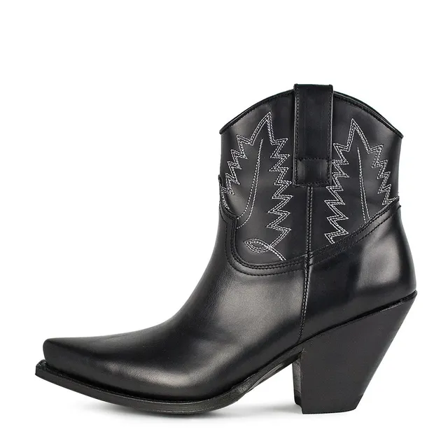 sendra-boots-9119-gorca-negro-cowboy-bot-n-damen-schwarz-7-5-cm-absatz image 1