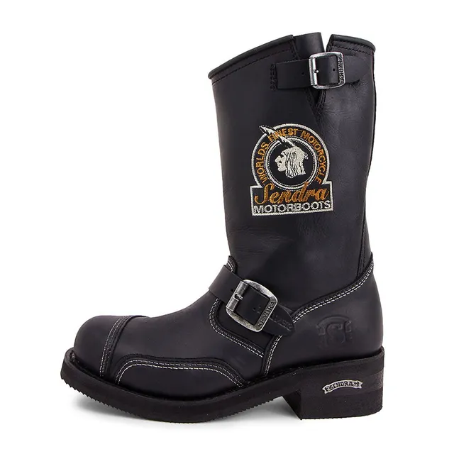 sendra-boots-3565-steel-sprinter-biker-stiefel-schwarz image 1