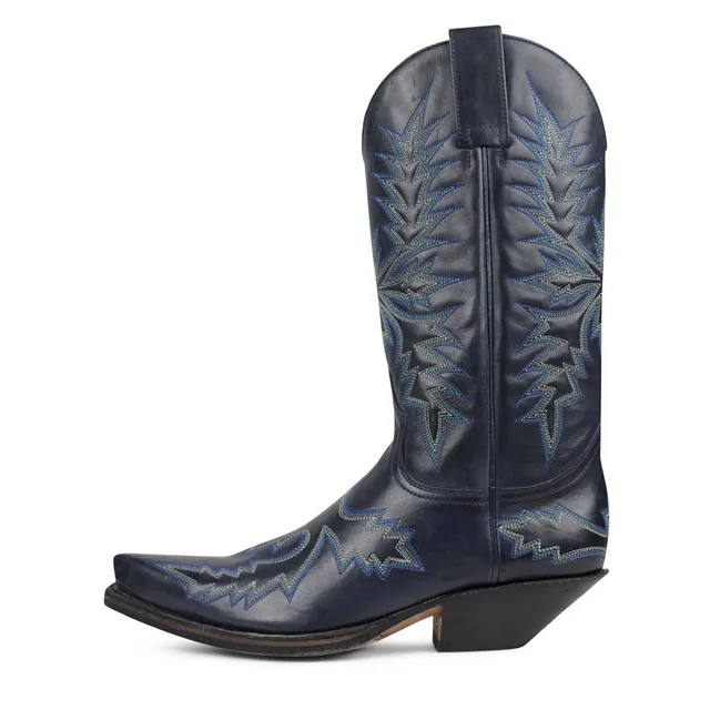 sendra-boots-8500-western-cowboy-stiefel-navy-brass-cuervo-palermo image 1