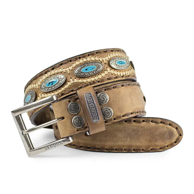 sendra-boots-7612-cinturones-flota-tang-lederg-rtel-braun-t-rkis image 1