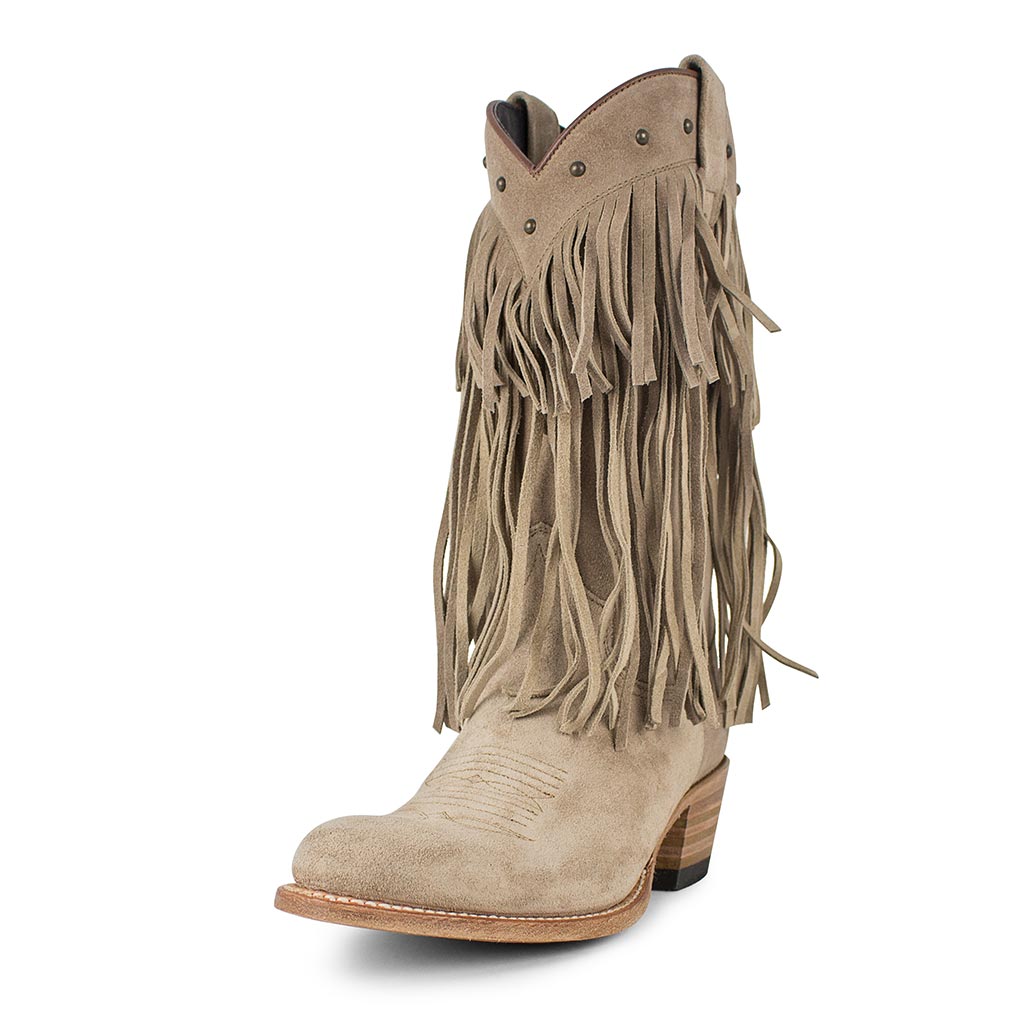 sendra-boots-11451-debora-serr-firence-bamby-cowboy-stiefel-beige-mit-fransen image 2