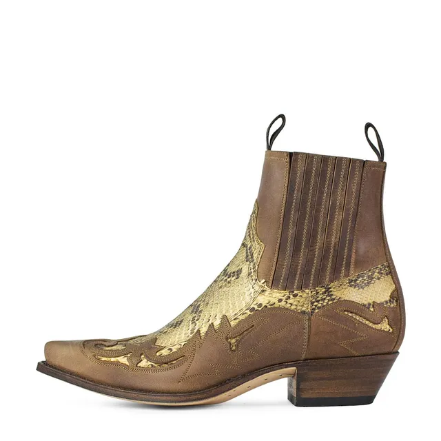 sendra-boots-4660p-cuervo-mad-dog-tang-exotik-stiefel-python image 1