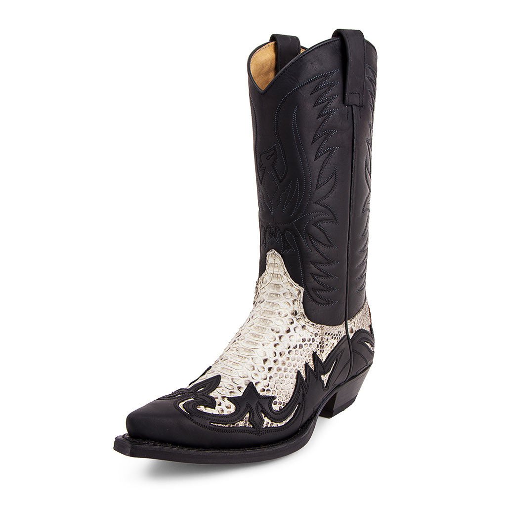 sendra-3241-cuervo-sprinter-negro-pit-n-barriga-natural-exotic-cowboystiefel image 2