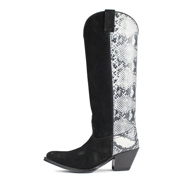 sendra-boots-17005-gordy-serraje-negro-damenstiefel-schwarz-hoher-schaft image 1