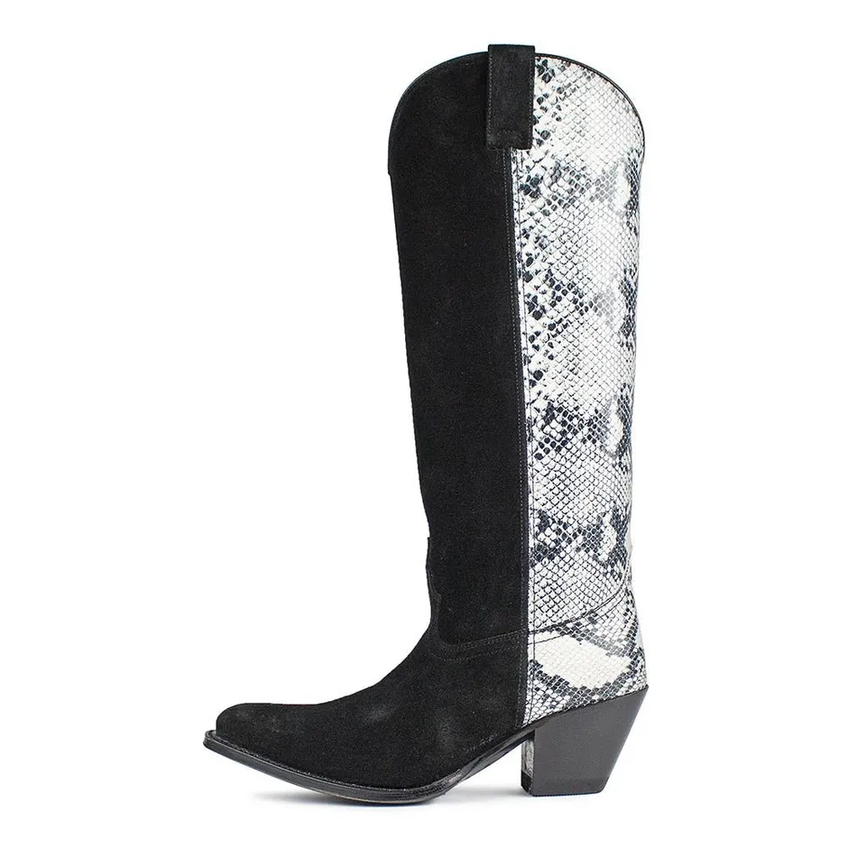 sendra-boots-17005-gordy-serraje-negro-damenstiefel-schwarz-hoher-schaft image 1