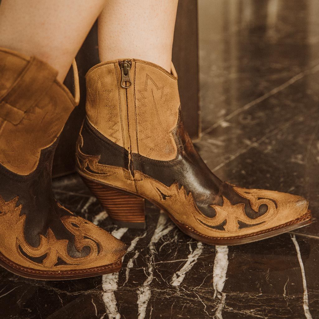 sendra-boots-16695-gorca-serraje-barbados-stiefeletten-gelb-braun image 3