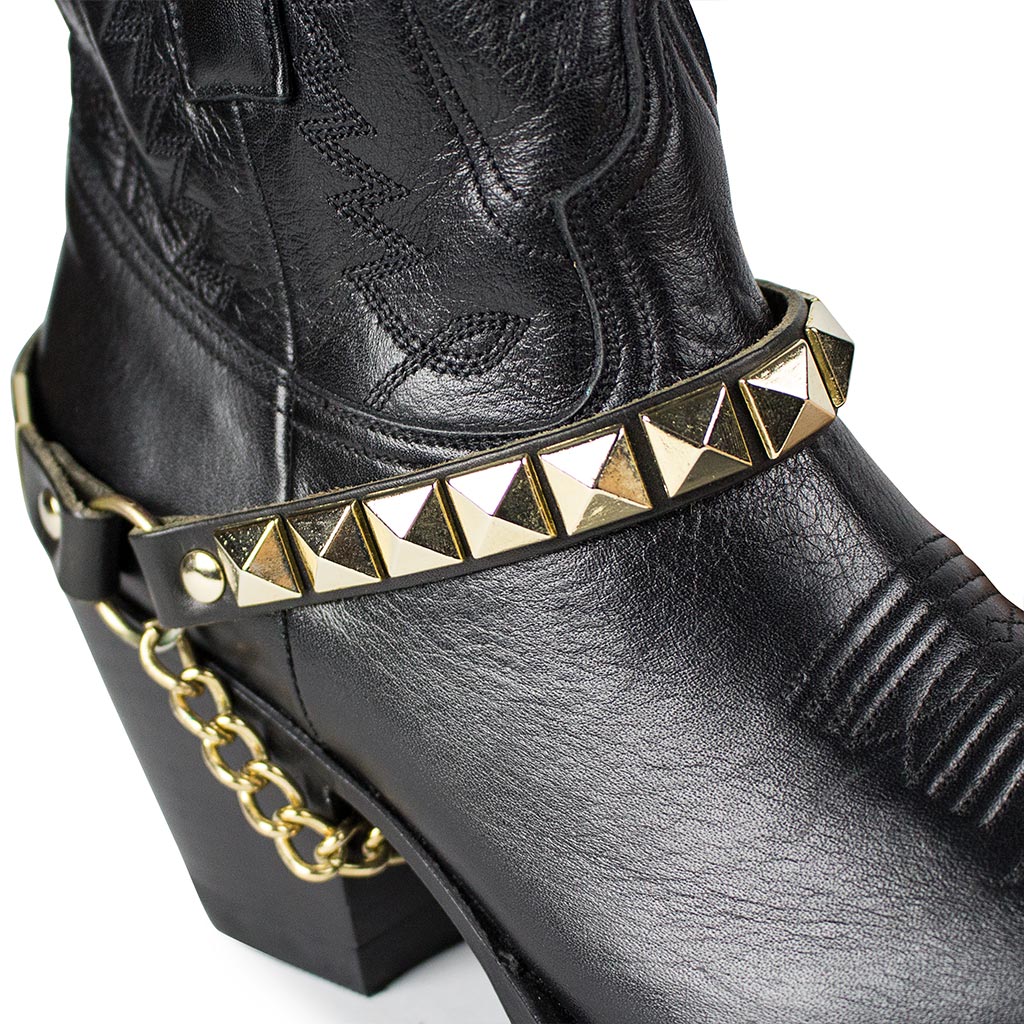 sendra-boots-arnes-30-arneses-black-oro-stiefel-harness-schwarz-gold image 3