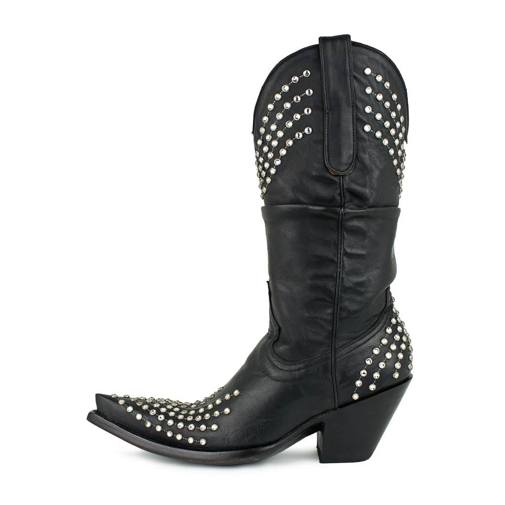 sendra-boots-flash-13-negro-damen-cowboy-stiefel-swarovski image 1