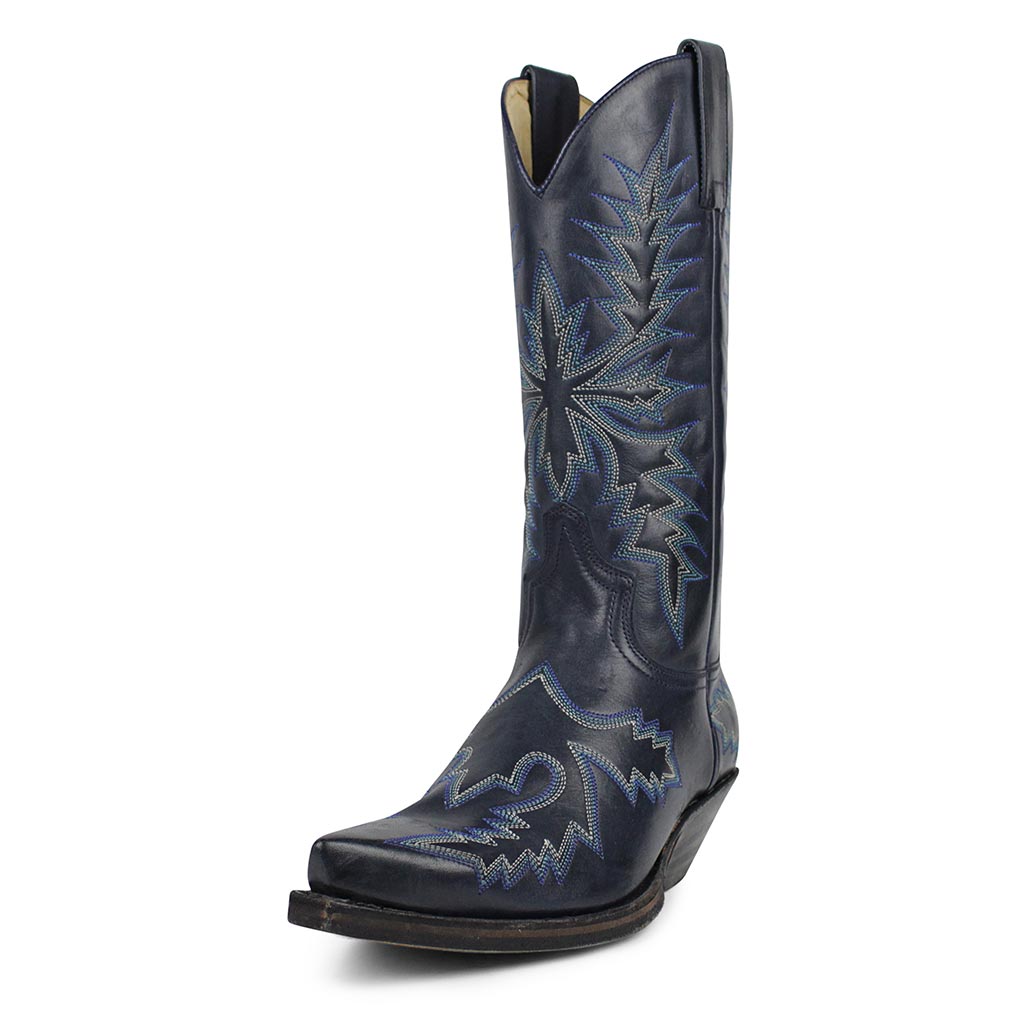 sendra-boots-8500-western-cowboy-stiefel-navy-brass-cuervo-palermo image 2