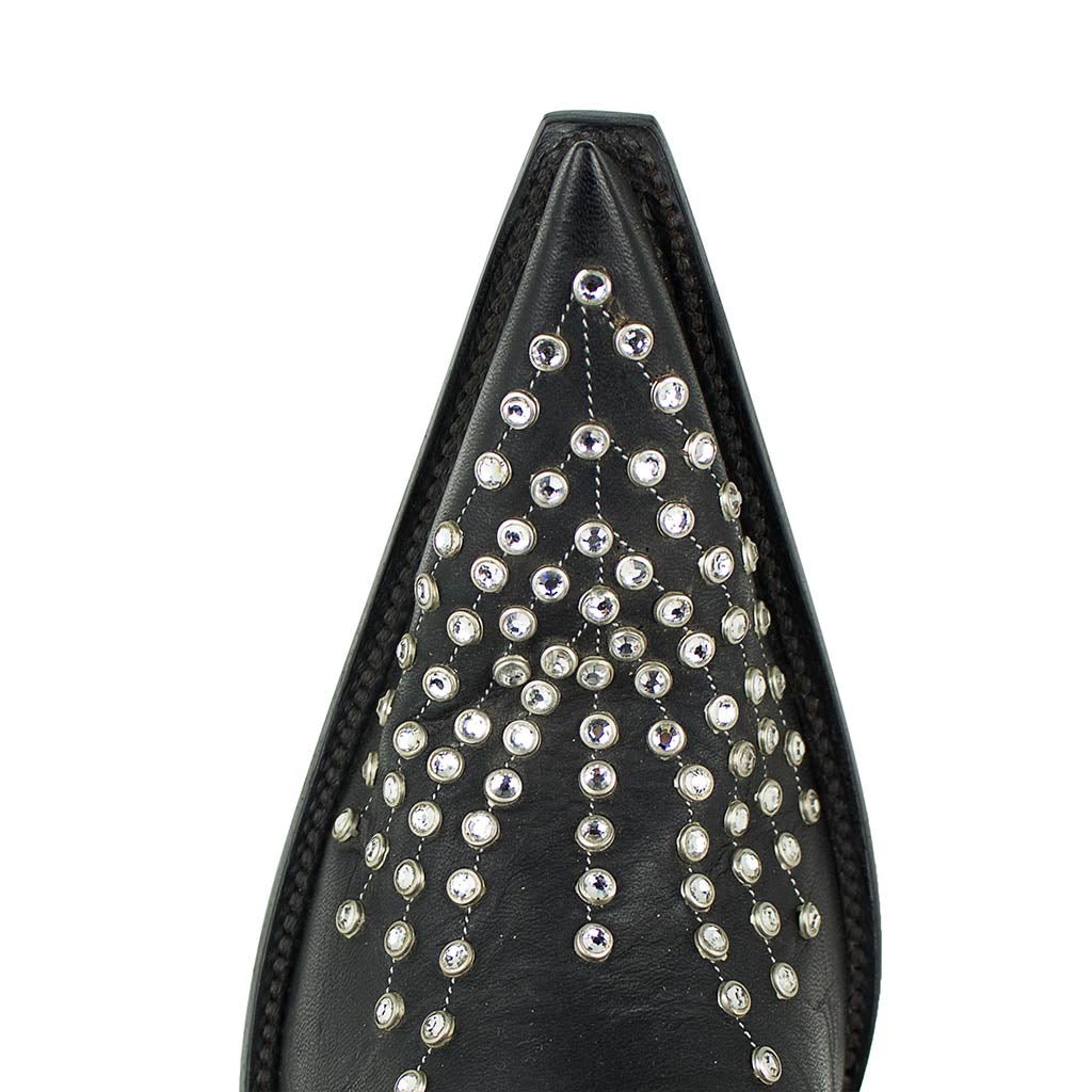 sendra-boots-flash-13-negro-damen-cowboy-stiefel-swarovski image 4