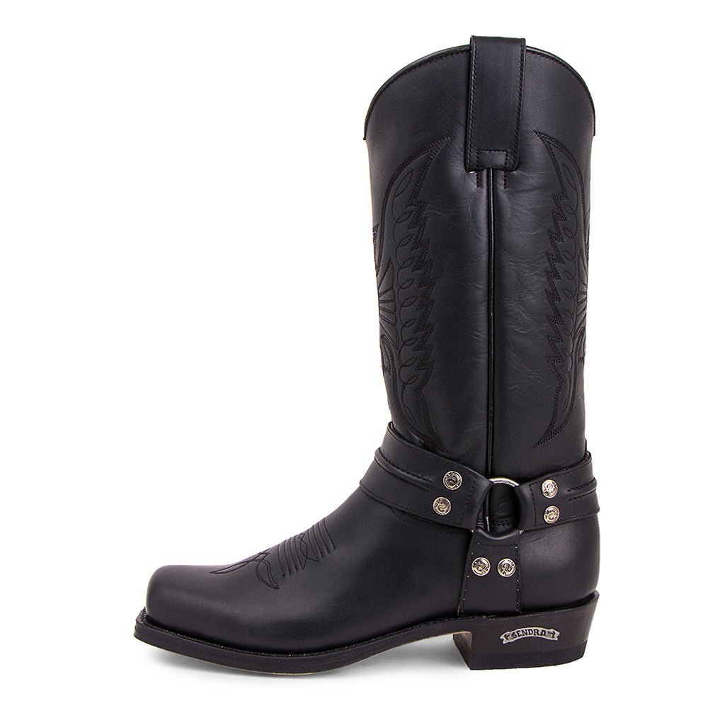 sendra-boots-2621-pete-pull-oil-biker-cowboystiefel-schwarz image 1