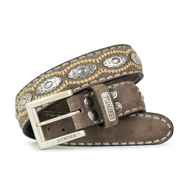 sendra-boots-7606-serraje-taupe-nieten-g-rtel-leder image 1