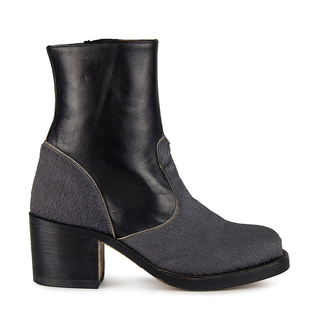 sendra-boots-r1836-gris-negro-damen-biker-westernstiefel-grau-schwarz image 1
