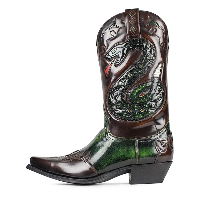 sendra-boots-3379-cuervo-denver-verde-flora-libano-cowboy-herren image 1