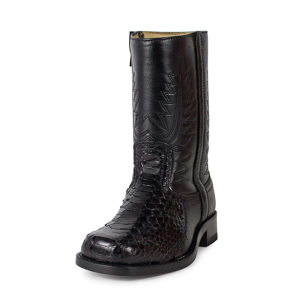 sendra-boots-5873n-kidy-piton-barr-negro-kinder-cowboy-stiefel-mit-pythonleder-s image 2