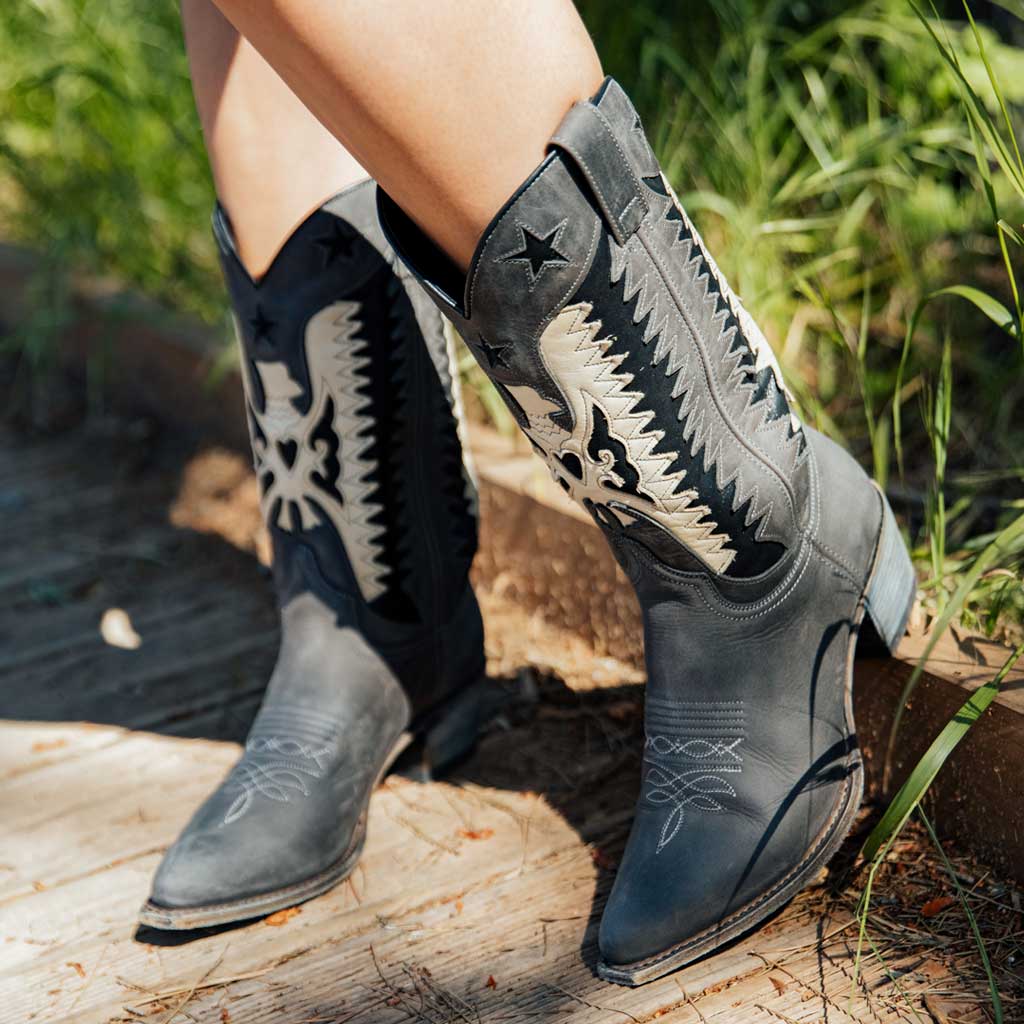 sendra-boots-14144-lia-flota-chaira-lavado-damen-cowboystiefel-grau-mit-adler-st image 7