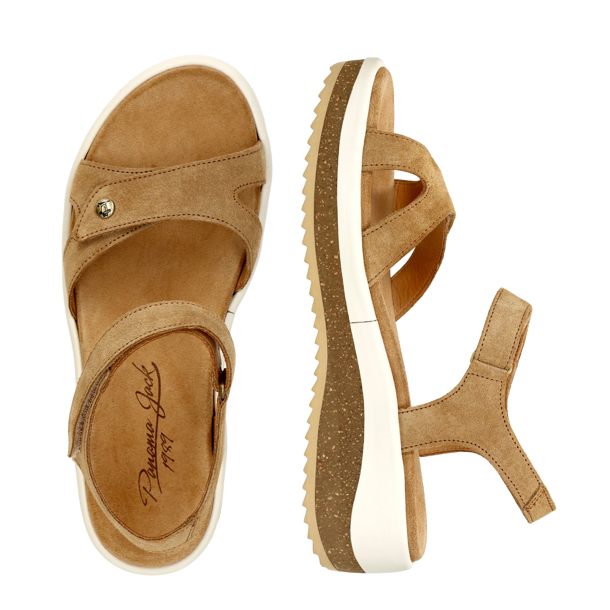 panama-jack-alice-b1-damen-keilsandalette-velourleder-camel image 4